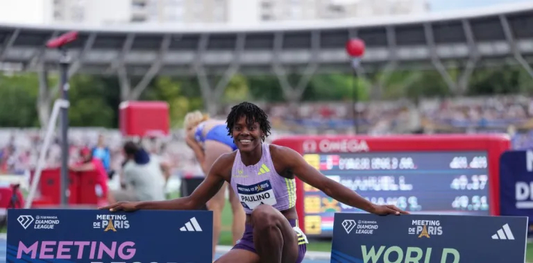 Marileidy Paulino ganó los 400 metros planos de la Liga Diamante en Francia con un tiempo de 48.48