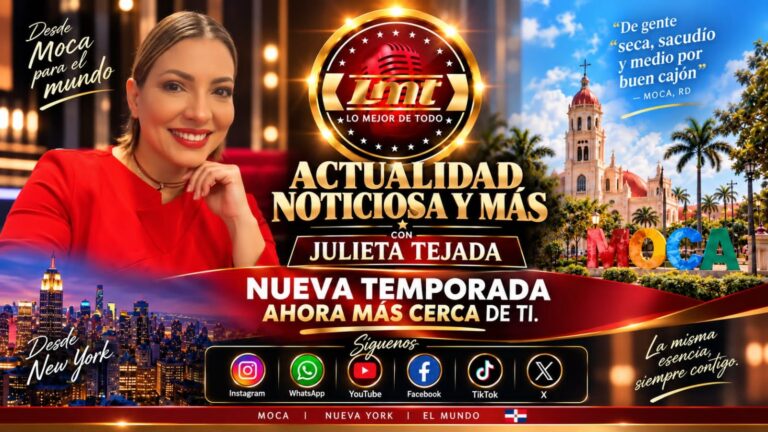 Julieta Tejada se suma a “Lo Mejor de Todo”, proyecto coordinado por el comunicador mocano Danilo Almánzar