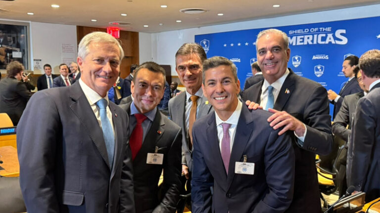 Abinader y otros mandatarios participa en encuentro de la iniciativa Escudo de las Américas, encabezado por Trump